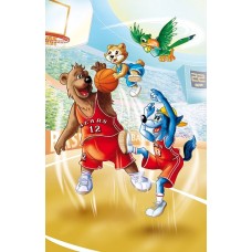 ZL1500 Foaie zahar basketball animals 29x20cm